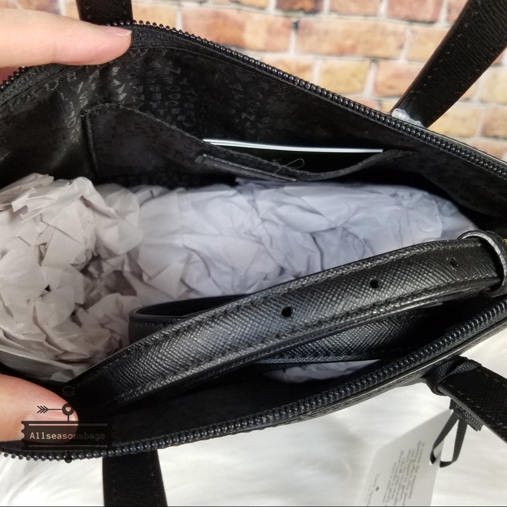 Kate spade Ina Greta court black glitter satchel - Picture 5 of 7